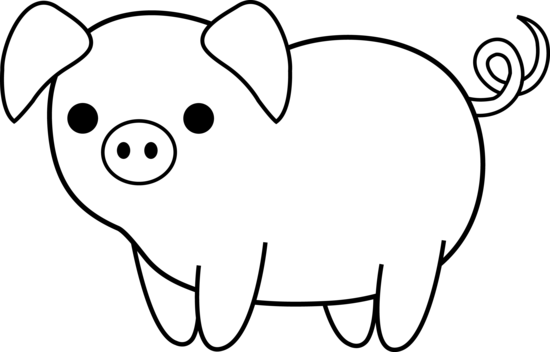 Clipart drawing of a pig