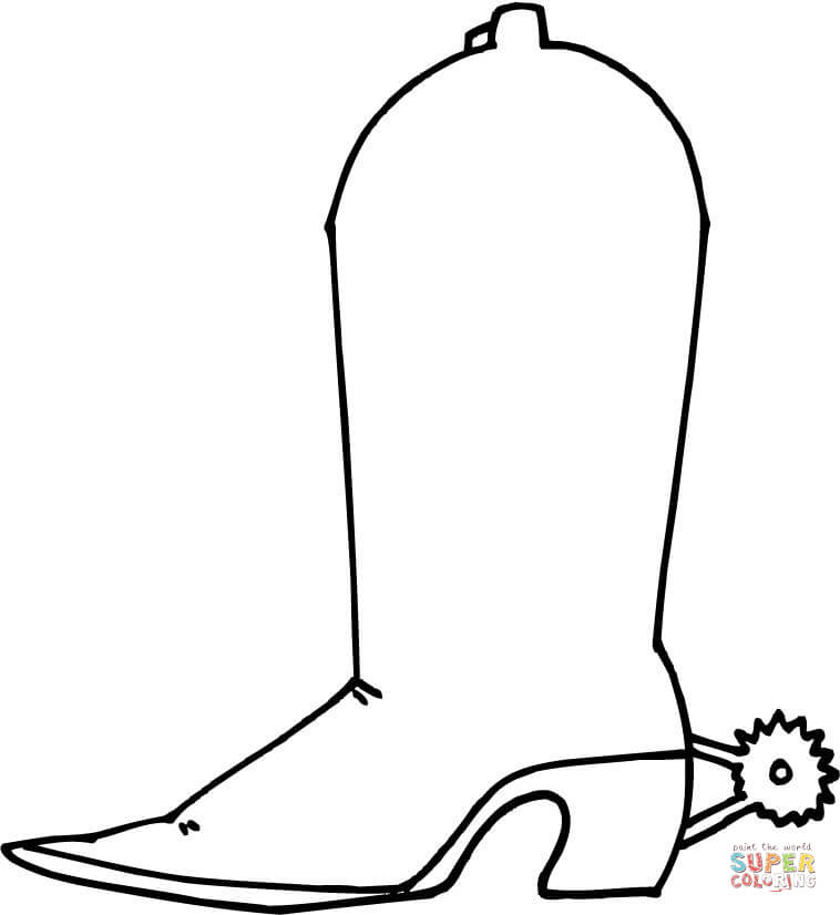 Cowboy Boots Coloring Page | GuthrieMedia