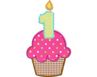 1st birthday cupcake clipart