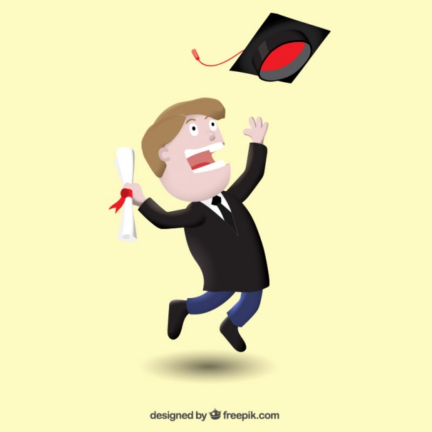 Graduation cartoon Vector | Free Download