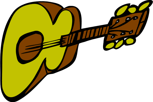 Cartoon Guitar - vector Clip Art