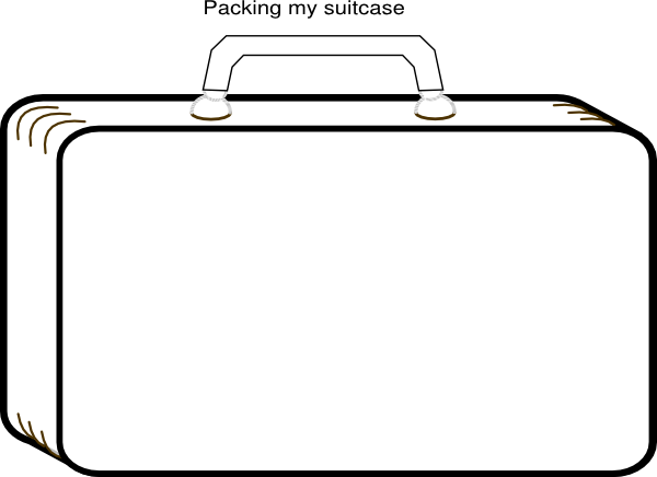 Printable Outline Of A Suitcase - ClipArt Best