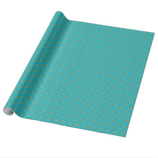 Blue Damask Wrapping Paper | Zazzle