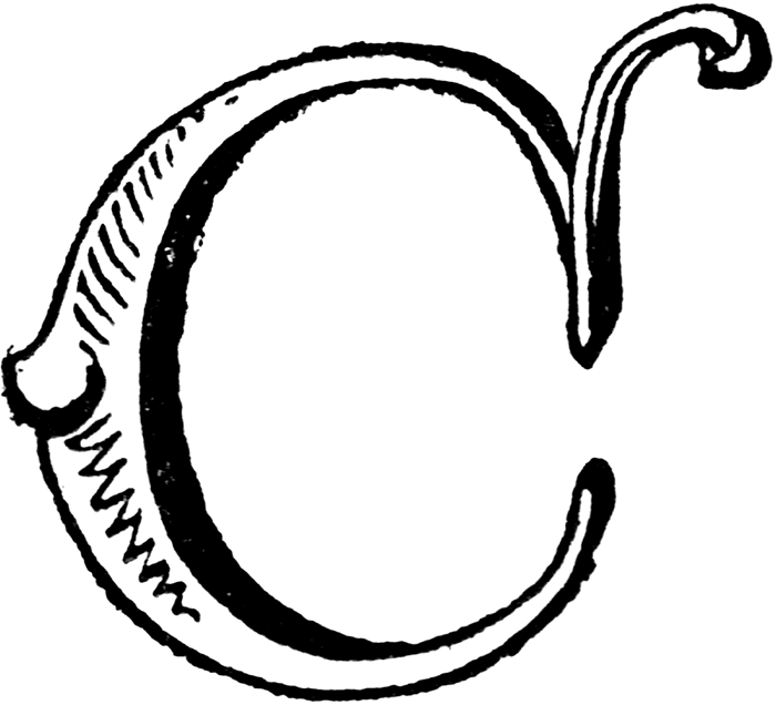 Educational ClipArt: Decorative letters C2