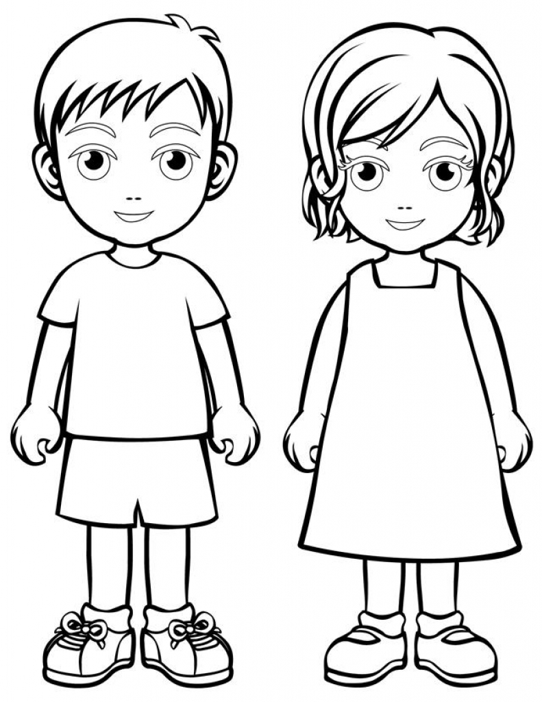 Incredible and Lovely Boy And Girl Coloring Pages pertaining to ...