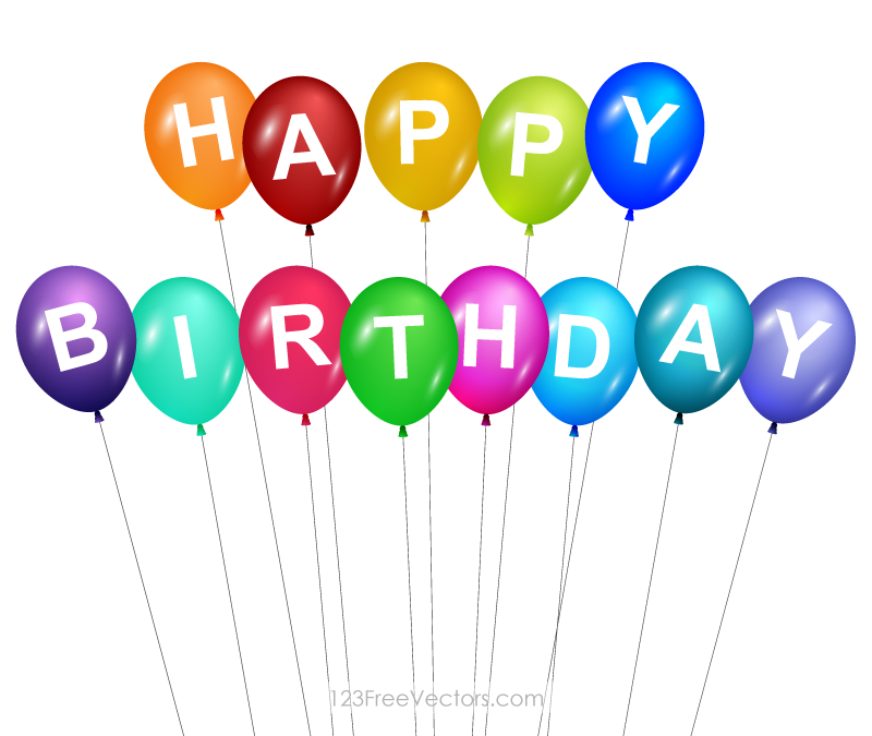 Happy Birthday Balloons Clipart