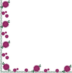 Flower Clipart Image - Flower Border