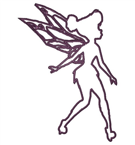 Outlines Embroidery Design: Fairy Outline from King Graphics ...