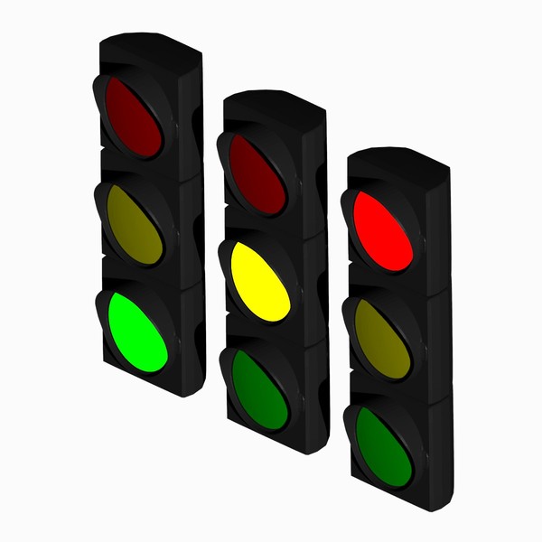 traffic light 3d blend