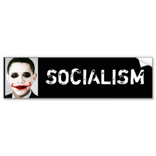 Obama Joker Socialism Bumper Sticker from Zazzle.