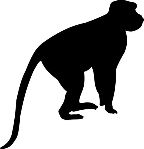 Little Monkey Silhouette Vinyl Wall Decal | WilsonGraphics ...