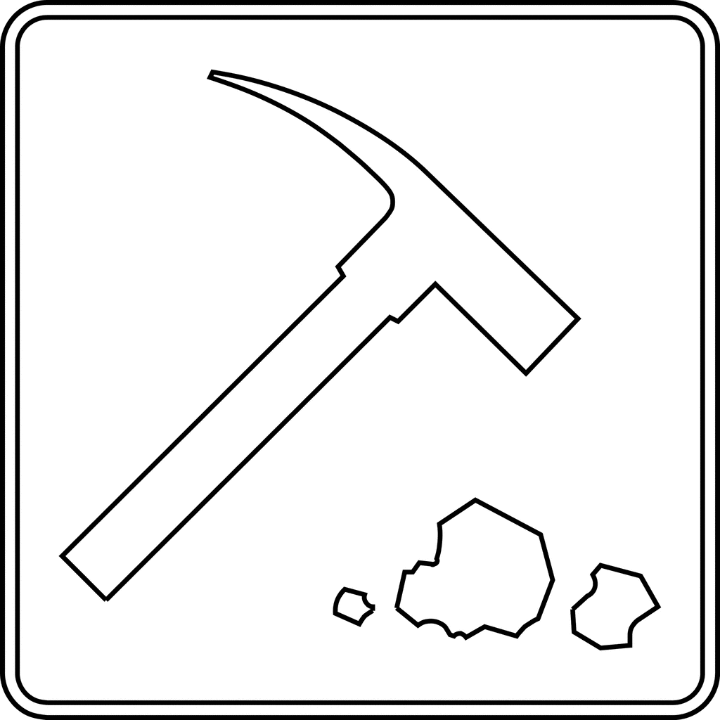 Rock Collecting, Outline - Free Clipart Images