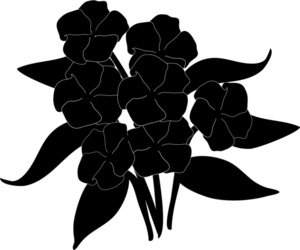 Flowers Clipart Image - Silhouette of Flowers