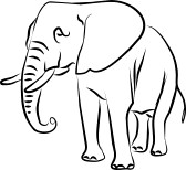 Circus Elephant Clipart Black And White - Free ...