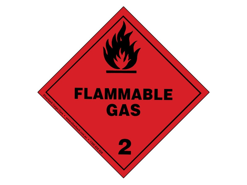 Class 2.1 Flammable Gas - 250 mm label