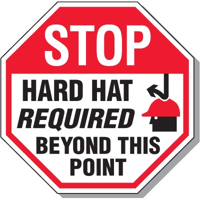 Stop Hard Hat Required Sign - 79211