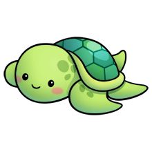 Cute Turtle Clipart - Tumundografico