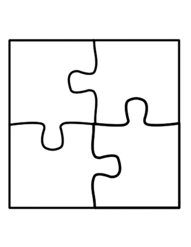 6 Piece Puzzle Template ClipArt Best