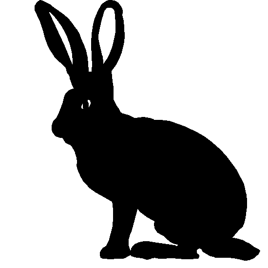 Rabbit silhouette clipart