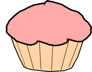 Pink Frosted Cupcake Clip Art - vector clip art ...