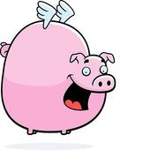 Flying pig clip art