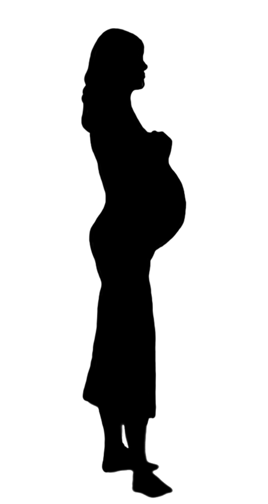 Pregnant woman silhouette clipart