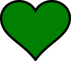 Green Heart Clip Art - vector clip art online ...