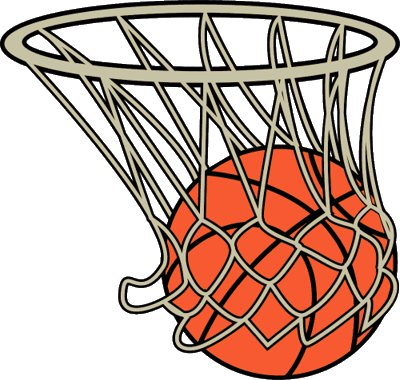 Flaming Basketball Net Clipart