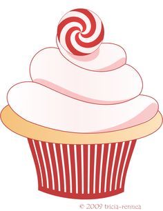 Cute christmas cupcake clipart