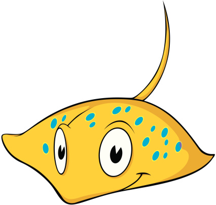 Bluespotted Stingray Clip Art, Vector Images & Illustrations