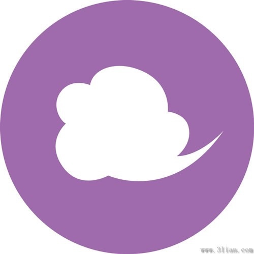 Purple background clouds icons vector Free vector in Adobe ...