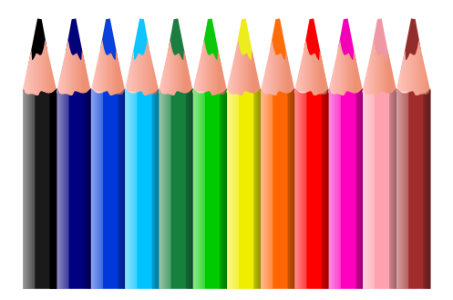 Colouring pencils clipart