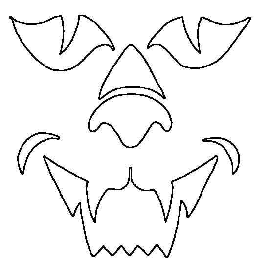 Cat Face Pattern Coloring Book Page