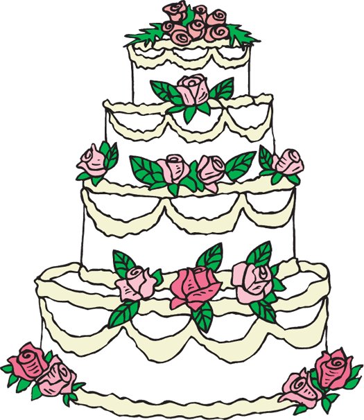 Image of Wedding Cake Clipart #11331, Wedding Cake Clip Art Vector ...