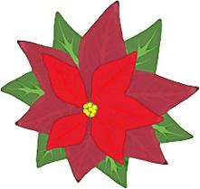 Free Christmas Poinsettia Clipart