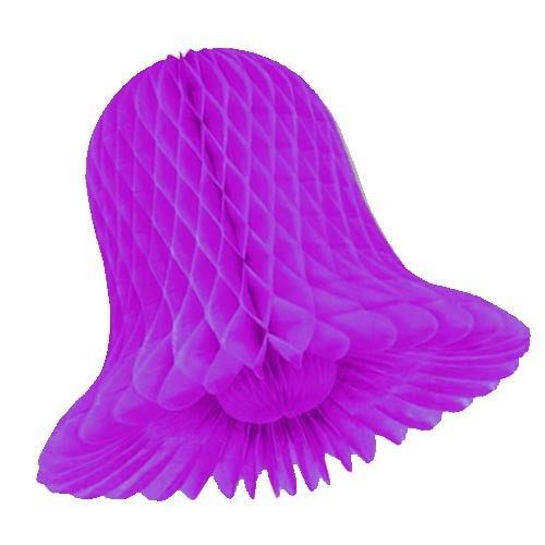 18" Purple Honeycomb Tissue Bell