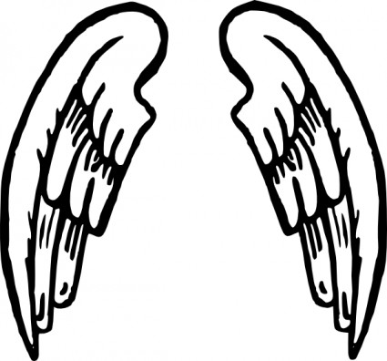 Angel Wings Tattoo clip art Free vector in Open office drawing svg ...