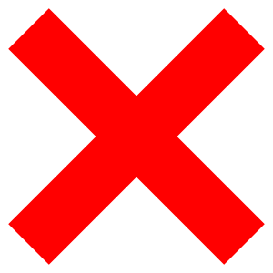 Wrong Cross clip art Free Vector