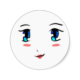 Anime Face Stickers, Anime Face Custom Sticker Designs