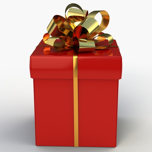 3d gift box model