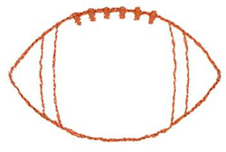Dakota Collectibles Embroidery Design: Football Outline 1.27 ...
