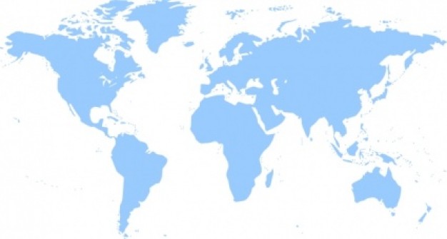 World Map in light blue | Download free Vector