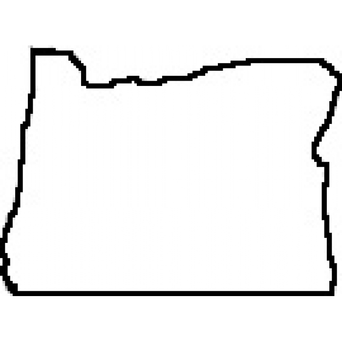 Teacher State of Oregon Outline Map Rubber Stamp