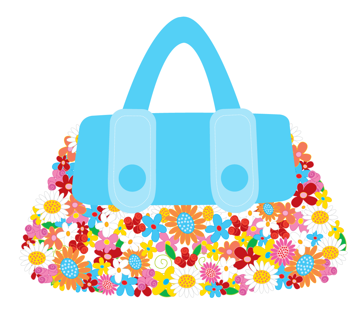 Vector bag flowers Free Vector