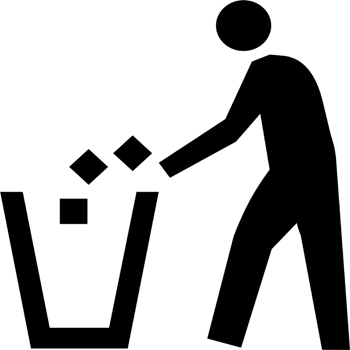 CC0714 Waste Trash Disposal Sign Symbol Stencils | Flickr - Photo ...