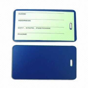 Blank Luggage Tag, with Attached Vinyl Packet and ID Insert on ...