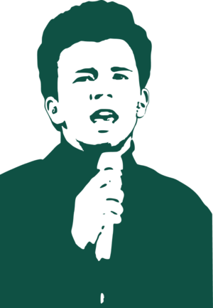 Rick Astley Poster - vector Clip Art