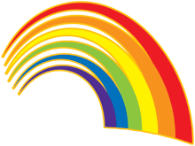 Cartoon rainbow clipart