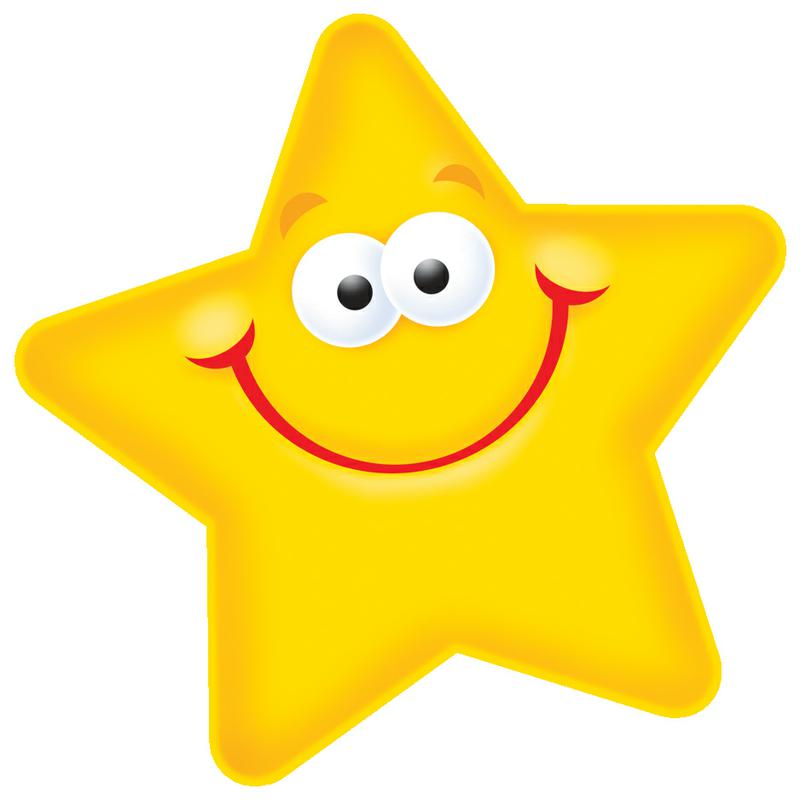 Happy face star clipart