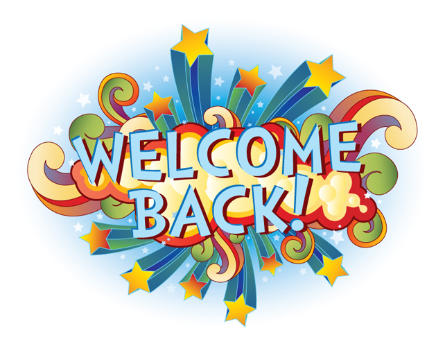 Welcome back clipart images